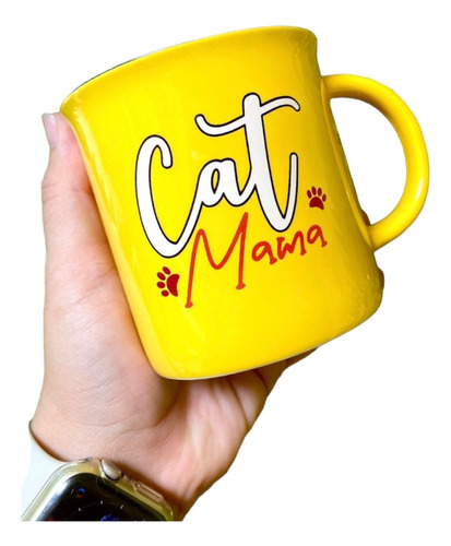 Taza Gato Cat Mom Cat Mama Catlover Con Caja Para Regalo 