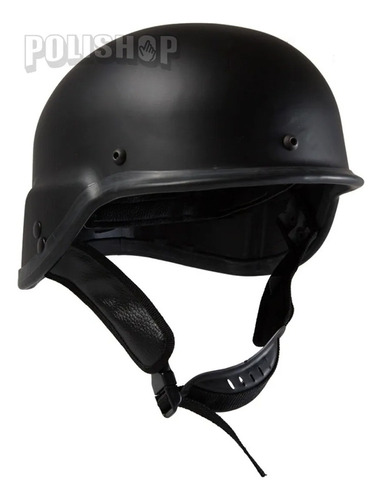 Casco Para Moto Tipo Nazi En Negro Mate