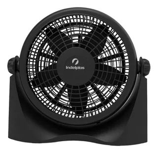 Ventilador de pared y de piso Indelplas IV20 turbo negro con 5 palas de plástico, 20" de diámetro 220 V
