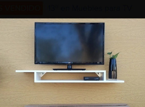 Estante Modular  Tv  Lcd  Led   Flotante   ¡armado! - Blanco