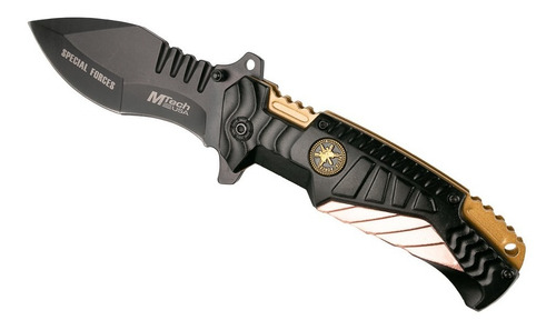 Canivete Tatico Sobrevivencia Mtech Fire Fighter Gold Black