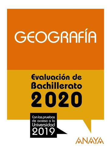 SELECTIVIDAD GEOGRAFIA 2020, de VV. AA.. Editorial ANAYA, tapa blanda en español