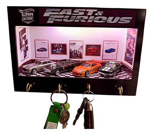 Diorama Exhibidor Hotwheels Acrilico Led 