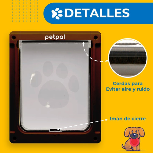 Imagen 3 de 10 de Puerta Abatible Para Perro Gato Mascota Petpal Tamaño Grande