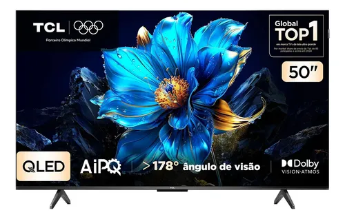 Smart Tv Tcl 50 Polegadas Qled 4k P7k Bluetooth Google Tv