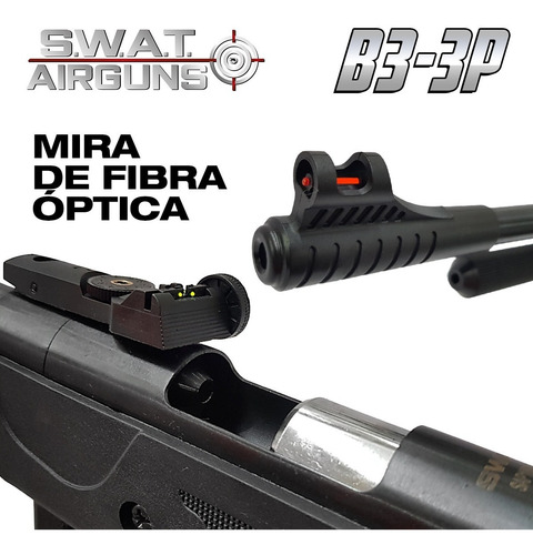Imagen 3 de 10 de Rifle Aire Comprimido 5,5 Mm B3-3 Funda Balines Blancos