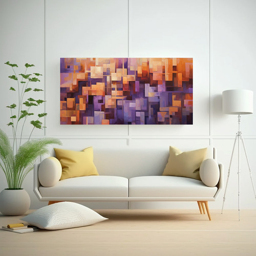 40x20cm Cuadro Ciudad Geométrica Movimiento Estilo Estilo O