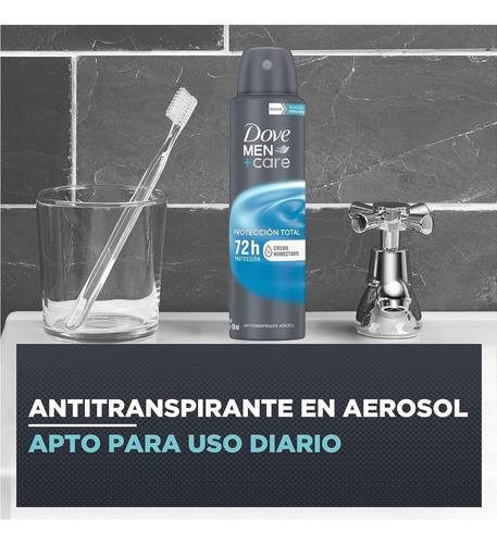 X3 Desodorante Spray Aerosol Dove Men Protección Total 150ml