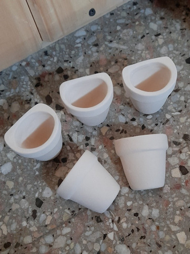 Imagen 3 de 10 de 20 Macetas Barro Cerámica Para Pintar Pared, Colgante Imán
