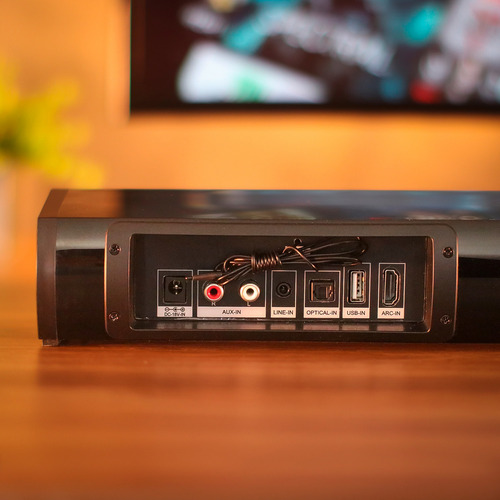 Caixa Soundbar Bluetooth Barra De Som Tv Smart Hdmi Woofer Preto