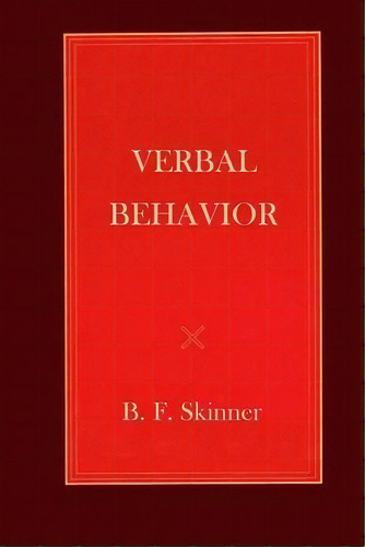 Verbal Behavior, De B F Skinner. Editorial Blurb, Tapa Blanda En Inglés