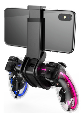 Gamepad Inalámbrico Bluetooth Multiplataformas Deluxe Rgb