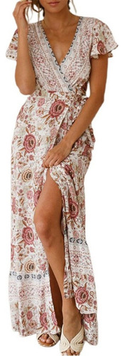 Vestido Estampado Elegante All Match Floral Print Mujer