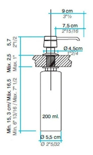 Imagen 3 de 6 de Dosificador Dispenser Jabon Detergente Pileta Johnson Apido