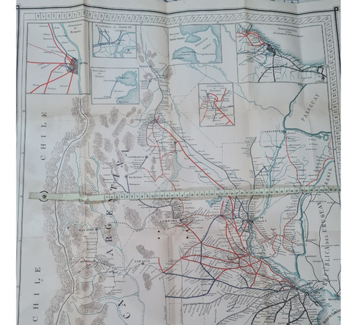 Plano De Los Ferrocarriles De La Rep. Argentina - E. Mendez (Usado)
