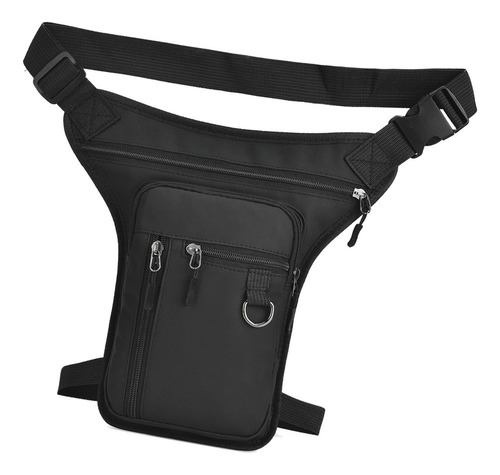 Muslo Drop Leg Bag Cierre De Cremallera Para Negro