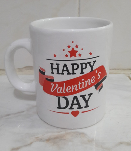 Taza Mug Recta Cerámica Dia De Los Enamorados San Valentin  