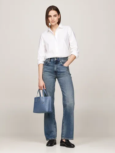 Tote Con Monogramas En Relieve Celeste Tommy Hilfiger