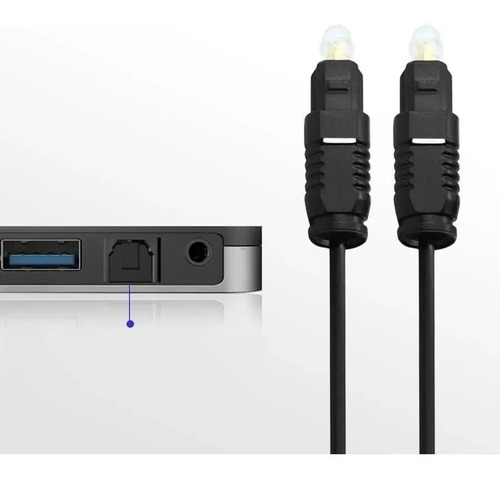 Imagen 3 de 9 de Cable Óptico De Audio Toslink Alta Calidad, 5 Metros | Dugu