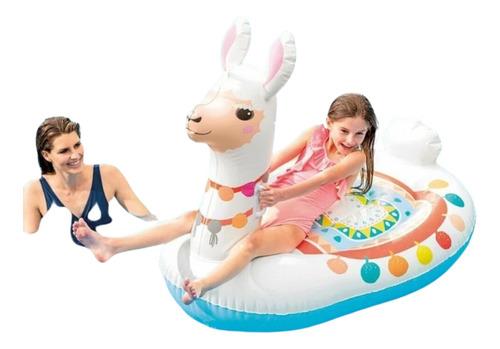 Inflable, Diseño Llama, Colchoneta, Flotador, Piscina, Playa