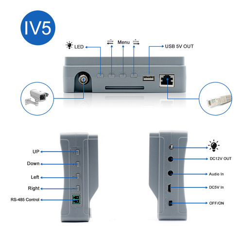 5probador De Cámara De Seguridad Cctv 4k De 8mp, Monitor