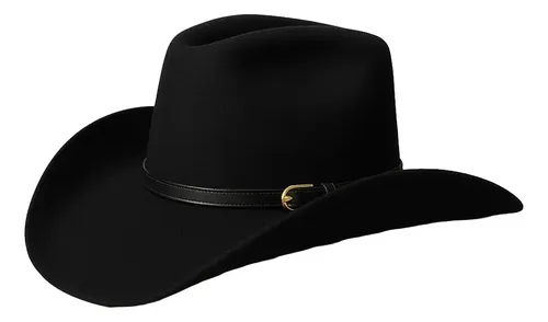 Chapéu Country Cowboy Rodeio Barretos Unissex Elegante Cor Preto ...