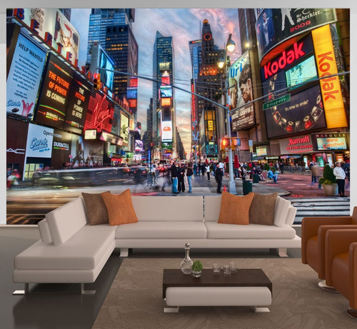 Papel De Parede 3d Times Square Nova York M² Ncd15