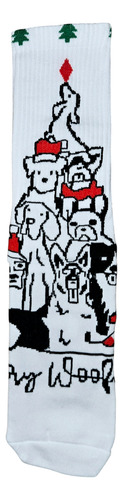 Calcetas Navideñas Perritos 3 Pares Temporada Navideña