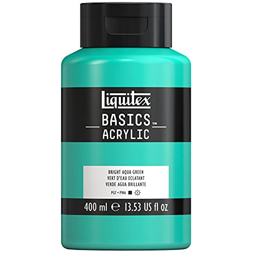 Pintura - Basics Acrylic Paint, 13.5-oz Bottle, Bright Aqua 