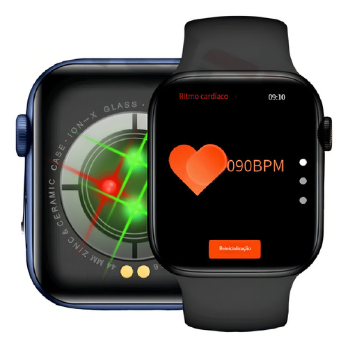 Relógio Smartwatch Masculino/feminino S8 P/ Android E Ios Caixa Preto Pulseira Preto Bisel Preto