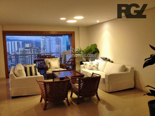 Apartamento Com 3 Dormitórios Para Alugar, 199 M² Por R$ 8.800,00/mês - Ponta Da Praia - Santos/sp - Ap0513