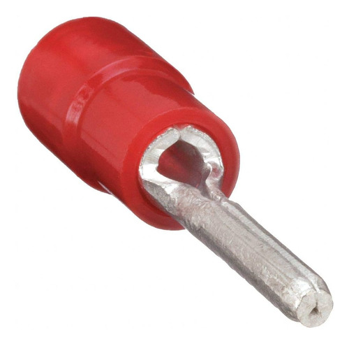 Terminal Tipo Pin Rojo Ebchq 22-16awg Paq 100unid 