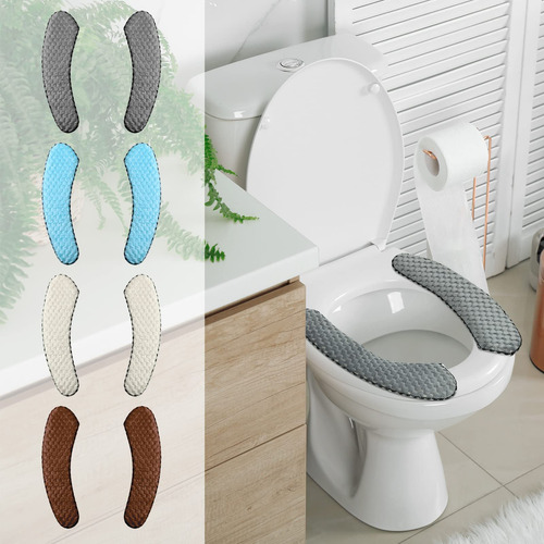 Fundas Para Asiento De Inodoro Kingdder 4 Pares Lavables Color