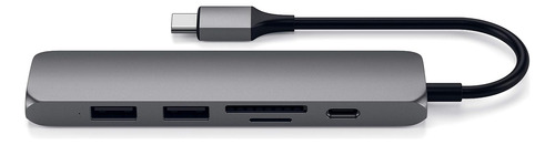 Satechi Usb C Hub Slim Multiport Adapter V2 Con 60w Usb C Pd