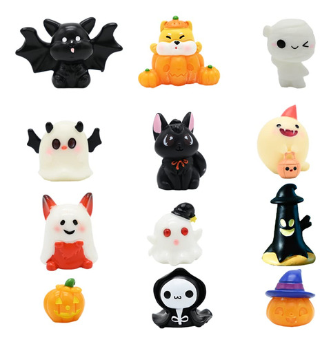 Mini Figuras De Halloween Juguetes De Personajes, 12 Piezas