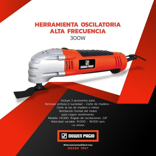 Imagen 2 de 8 de Herramienta Oscilante Dowen Pagio 300w H0300