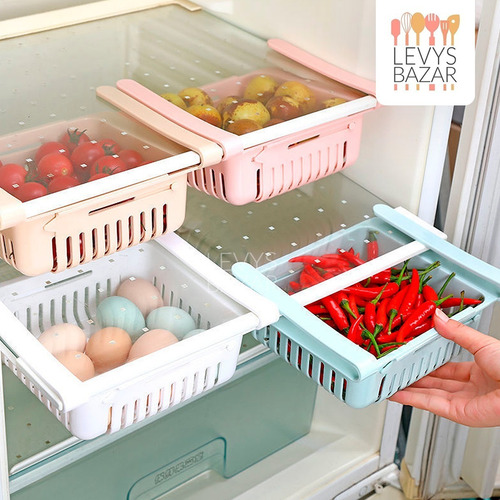 Imagen 9 de 10 de Pack X5 Canasto Organizador Colgante Para Heladera Extensibl