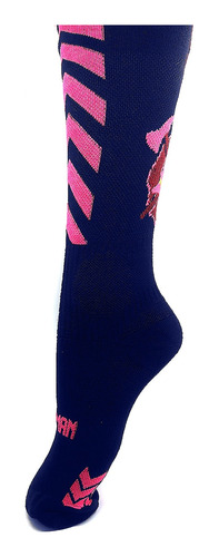 Medias De Compresion Fireman Sock Azul Y Rosa