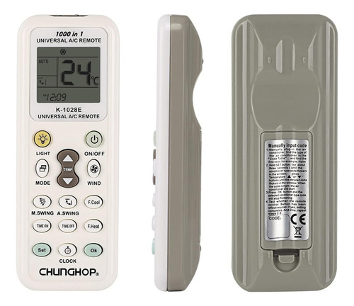 Control Remoto Universal Para Aire Acondicionado K-1028e Color Blanco