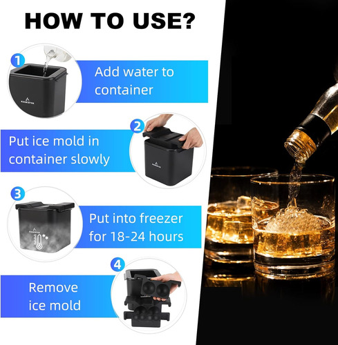 Kuukotek Molde Transparente Para Hacer Bolas De Hielo Para A
