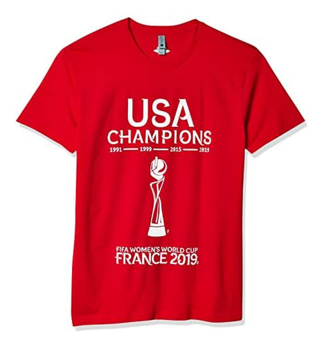 Polera Fifa Wwc Francia 2019 Usa Champs, Roja, Xxxl