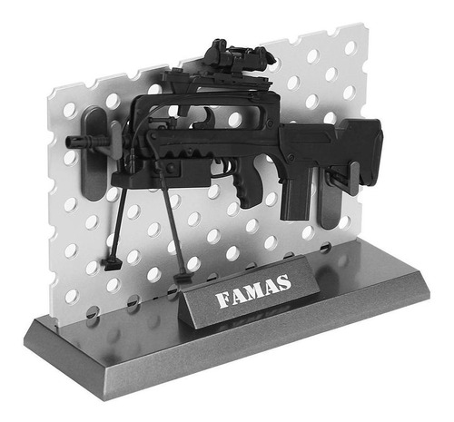 Exposição Miniatura Rifle Famas Black Decorativa