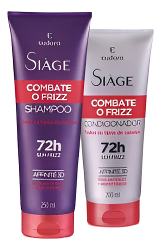 Kit Siage Combate O Frizz Shampoo 250ml+condicionador 200ml
