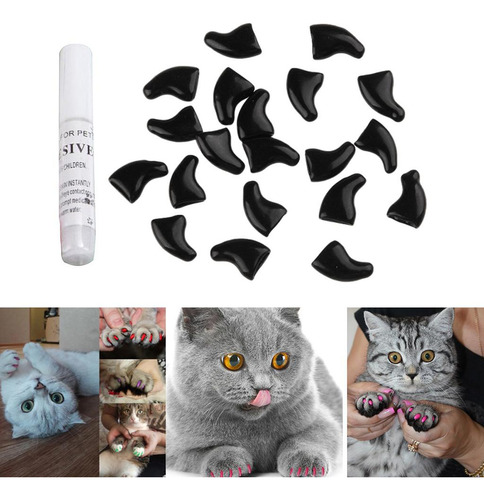 6 X 20 Tapones Para Uñas Para Mascotas, Fundas Suaves Para