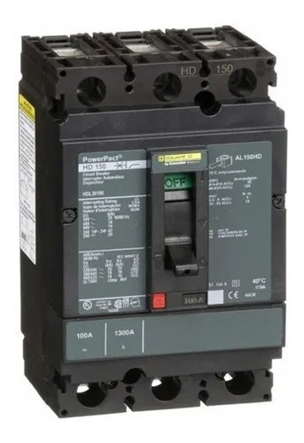 Interruptor Termomagnetico Square D Hdl36100 3x100amp