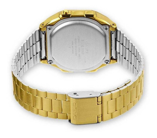 Relógio Casio Unissex Vintage Dourado Quadrado