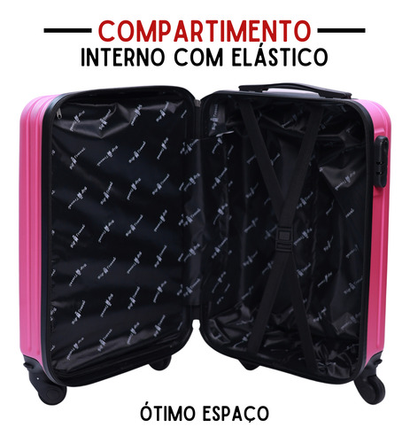Mala 10kg Extensor Viagem Bordo Rodinha 360° Casca Dura Abs