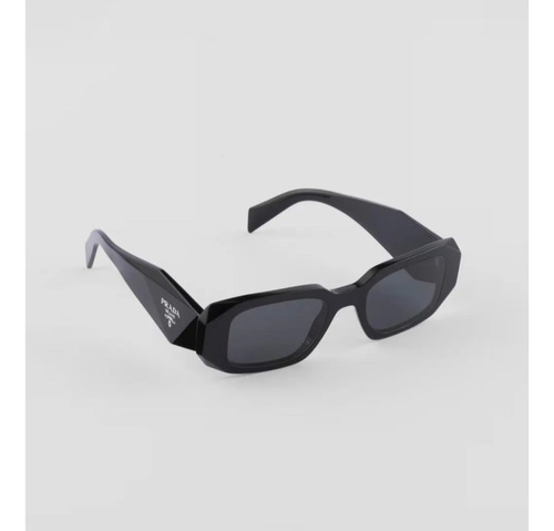 Óculos Prad Óculos De Sol Unisex + Case Pr17ws Lançamento Preto Luxo Triangular Uv400