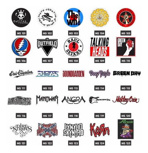 Adesivos Rock 20 Un.