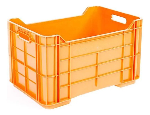 Caja De Plástico Andrea Cerrada Naranja 